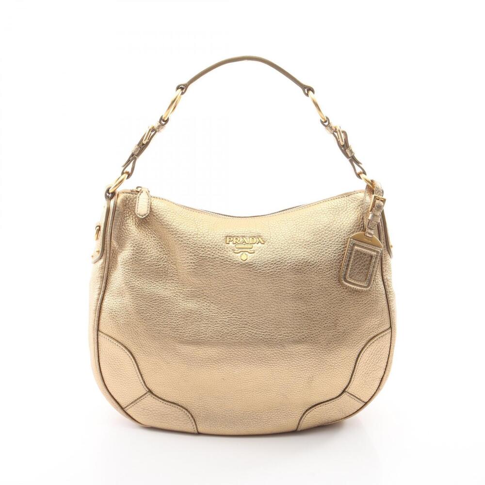 Prada Vitello Daino Leather Shoulder Bag Tan